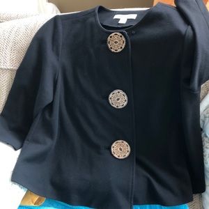 Coldwater Creek black short jacket size petite medium